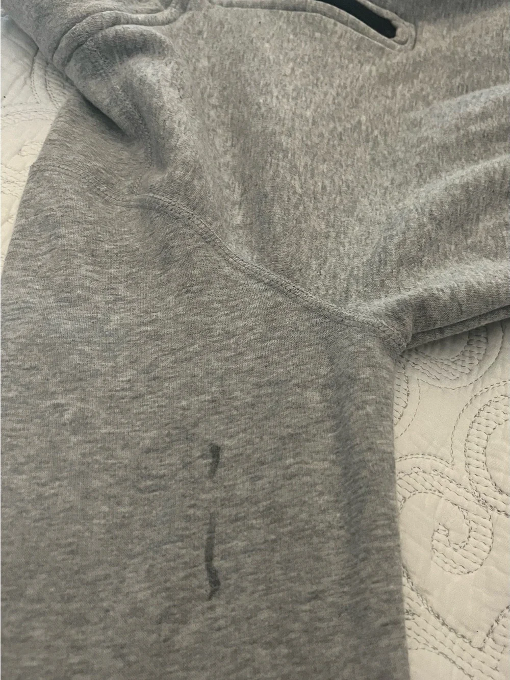 GapFit Kids Gray Fleece Quarter Zip Pullover | Size L (10)